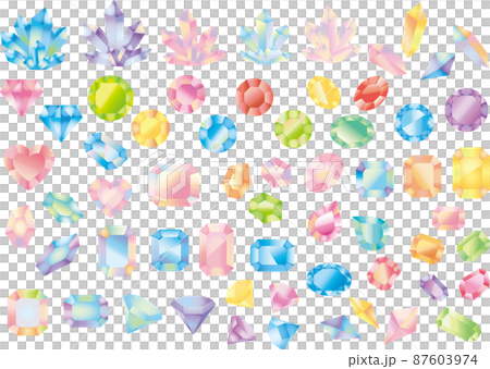 Rainbow colored jewel set Rainbow colored jewel set 87603974