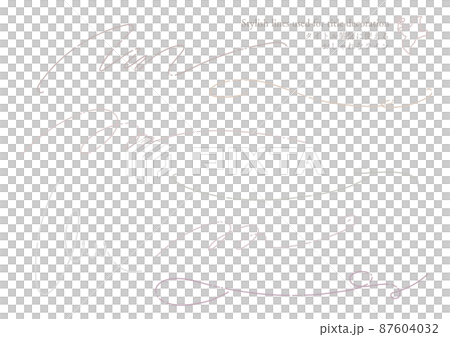 タイトル装飾に使えるおしゃれなラインセット 87604032