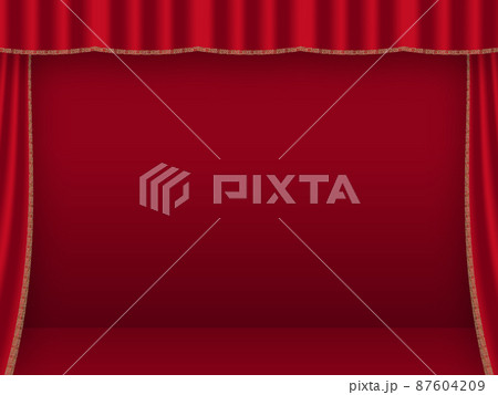 ランキング背景に使いたいカーテン付き赤幕舞台 87604209