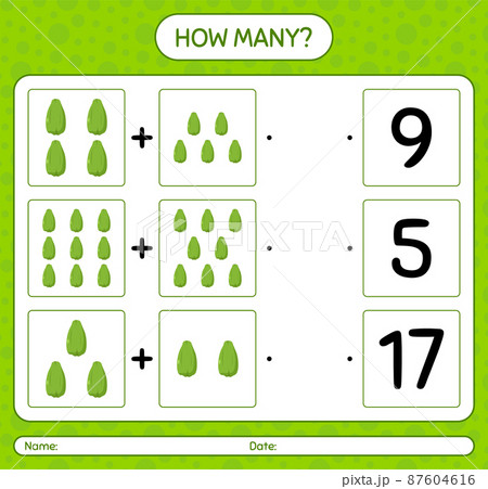 How many counting game with chayote. worksheet for preschool kids, kids activity sheet, printable worksheet How many counting game with chayote. worksheet for preschool kids, kids activity sheet, printable worksheet 87604616