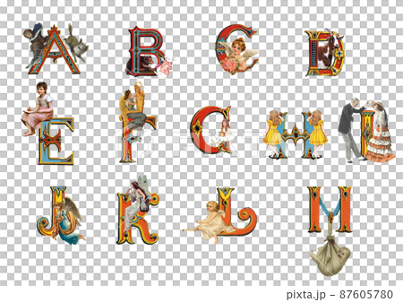 アルファベット　コラージュ 87605780