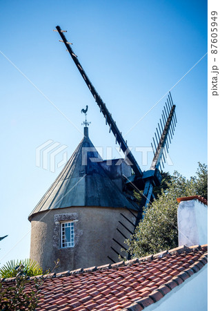 Old traditional windmill in Re island Old traditional windmill in Re island 87605949