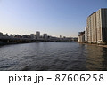 新大橋から見る隅田川・両国JCT方向（東京都中央区・江東区） 87606258