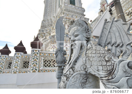 Giant Chinese stone doll decorate in Buddhist temple (Wat Arun) Giant Chinese stone doll decorate in Buddhist temple (Wat Arun) 87606677