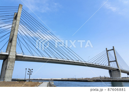 青空と松川浦大橋 福島県相馬市 青空と松川浦大橋 福島県相馬市 87606881