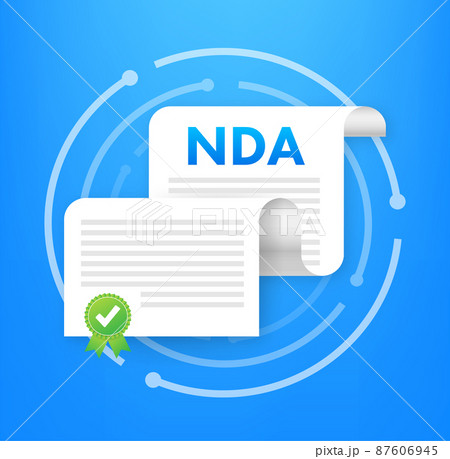 NDA Document, Non disclosure agreement, Privacy document. Vector stock illustration. 87606945