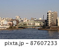 清洲橋から見る隅田川と小名木川・萬年橋（東京都中央区・江東区） 87607233