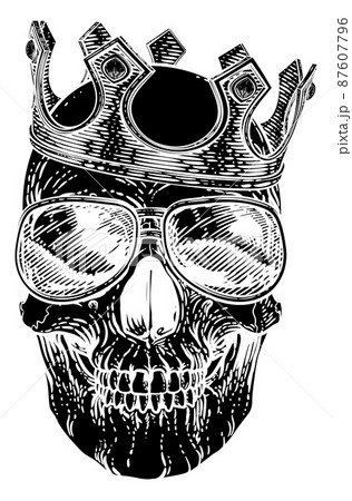 Skull Cool Sunglasses Skeleton in Shades and Crown 87607796