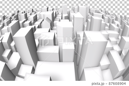 3D image of abstract cityscape (fisheye lens) 3D image of abstract cityscape (fisheye lens) 87608904