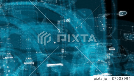 Abstract technology particles mesh background 87608994
