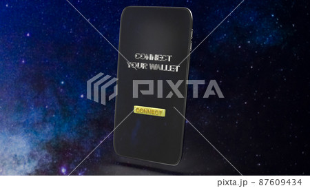 The wallet on mobile for business or technology concept 3d rendering The wallet on mobile for business or technology concept 3d rendering 87609434