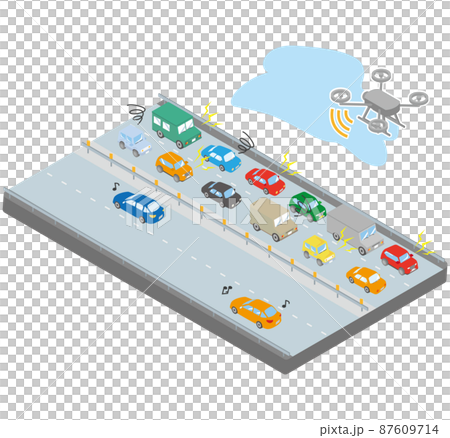 無人機檢查高速公路擁堵原因 87609714