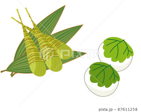 5月_端午の節句のちまきと柏餅 87611258