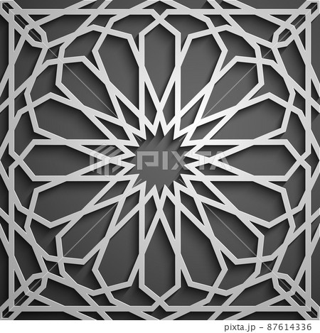 Purple background . Islamic ornament vector , persian motiff . 3d ramadan islamic round pattern elements . Geometric circular ornamental arabic symbol vector . Purple background . Islamic ornament vector , persian motiff . 3d ramadan islamic round pattern elements . Geometric circular ornamental arabic symbol vector . 87614336