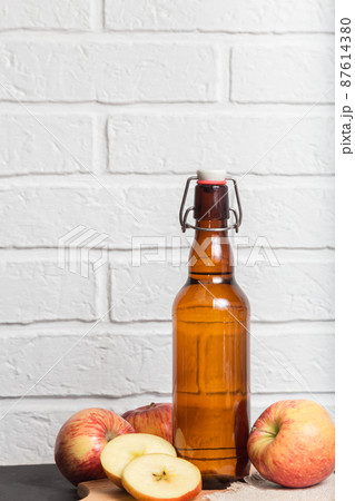 Apple cider vinegar, fruit salad dressing, homemade fermented product 87614380