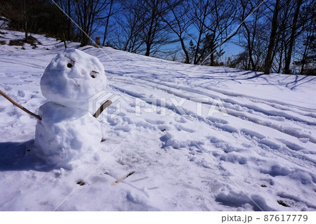 雪だるま　前不動駐車場　滝沢の不動滝　不動大滝　群馬県指定名勝　赤城山　爆布　滝　氷瀑 87617779