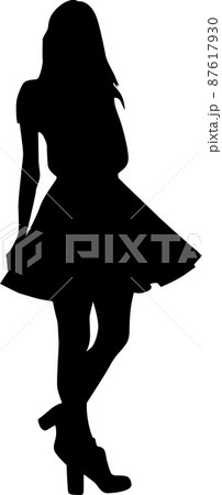 女性モデルイラストB 87617930