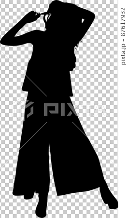 女性モデルイラストA 87617932