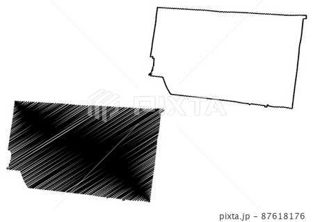 Macon County, State of Tennessee (U.S. county, United States of America, USA, U.S., US) map vector illustration, scribble sketch Macon map 87618176