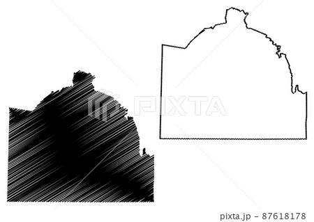Lincoln County, State of Tennessee (U.S. county, United States of America, USA, U.S., US) map vector illustration, scribble sketch Lincoln map 87618178
