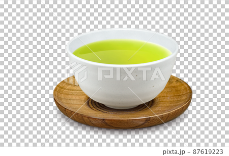 Green tea Sencha Teacup Illustration Real 87619223