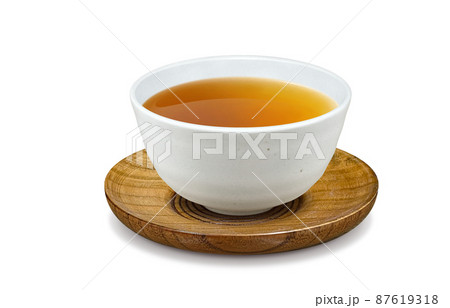 ほうじ茶 焙じ茶 湯呑み イラスト リアル  87619318