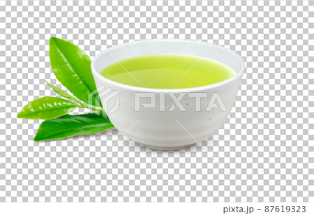 かりがね茶 茎茶 湯呑み イラスト リアル  87619323