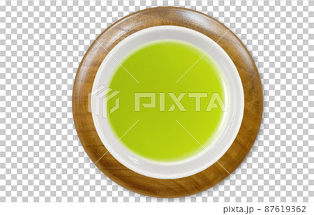緑茶 煎茶 湯呑み イラスト リアル 俯瞰 緑茶 煎茶 湯呑み イラスト リアル 俯瞰 87619362