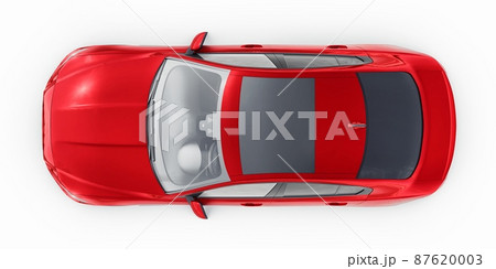 Red Premium sports sedan. 3D illustration Red Premium sports sedan. 3D illustration 87620003