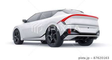 Newest electric family crossover (SUV) for the city. 3d illustration. 87620163
