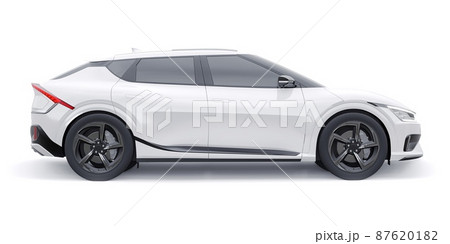 Newest electric family crossover (SUV) for the city. 3d illustration. Newest electric family crossover (SUV) for the city. 3d illustration. 87620182