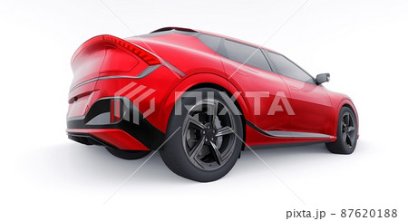 Newest electric family crossover (SUV) for the city. 3d illustration. 87620188