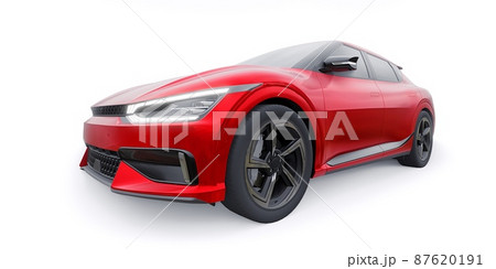 Newest electric family crossover (SUV) for the city. 3d illustration. 87620191