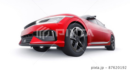 Newest electric family crossover SUV for the city. 3d illustration. Newest electric family crossover SUV for the city. 3d illustration. 87620192