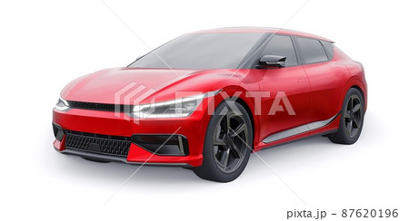 Newest electric family crossover (SUV) for the city. 3d illustration. Newest electric family crossover (SUV) for the city. 3d illustration. 87620196