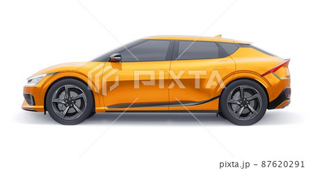 Newest electric family crossover (SUV) for the city. 3d illustration. Newest electric family crossover (SUV) for the city. 3d illustration. 87620291