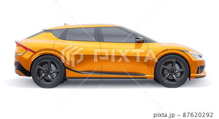 Newest electric family crossover (SUV) for the city. 3d illustration. 87620292