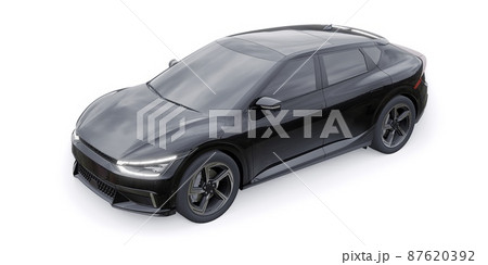 Newest electric family crossover SUV for the city. 3d illustration. Newest electric family crossover SUV for the city. 3d illustration. 87620392