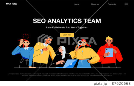 SEO analytics team site with people work together 87620668