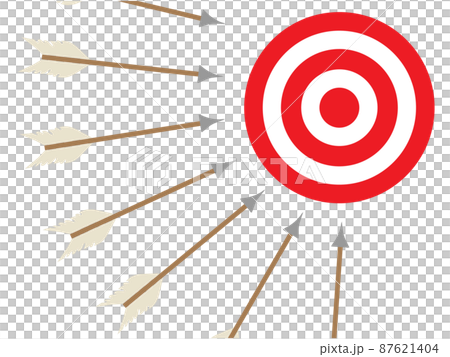 A set of circular targets and arrows, the aim is concentrated 87621404