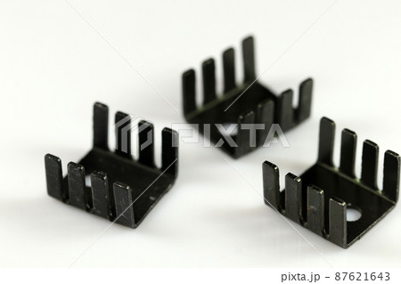 Heat sink for semiconductor electronic components. Selective focus. Electronic components. Heat sink for semiconductor electronic components. Selective focus. Electronic components. 87621643