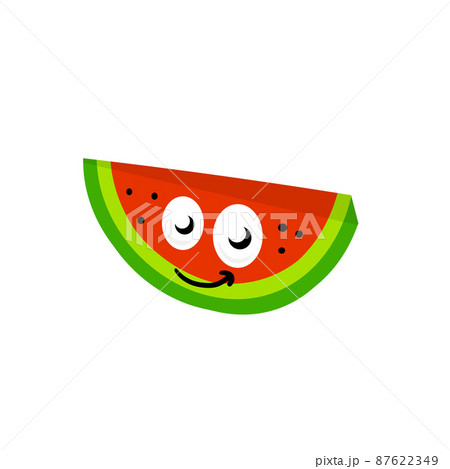 Watermelon. Funny character. The summer food. Mascot Flat caroon 87622349