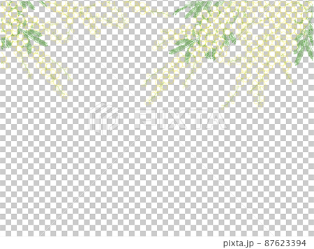 Mimosa line drawing frame ① (color, top) 87623394
