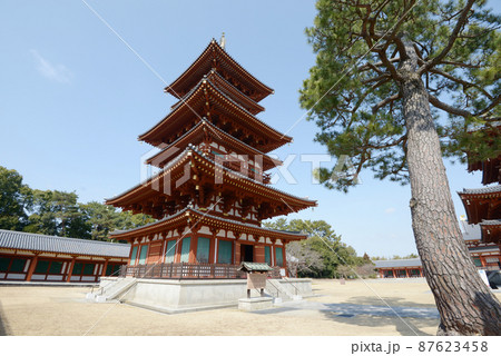 薬師寺 西塔 奈良市西ノ京町 薬師寺 西塔 奈良市西ノ京町 87623458