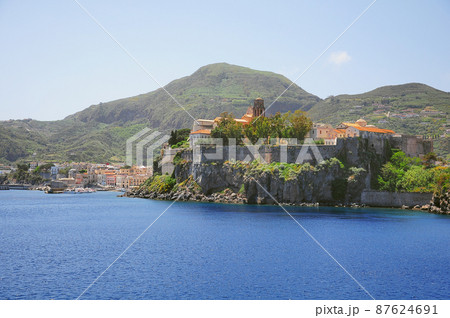 Lipari Castle. Lipari island. Italy. 87624691