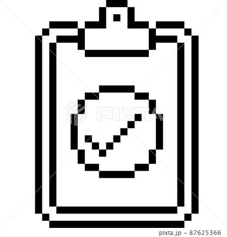Correct. Pixel Art Business Icon 87625366