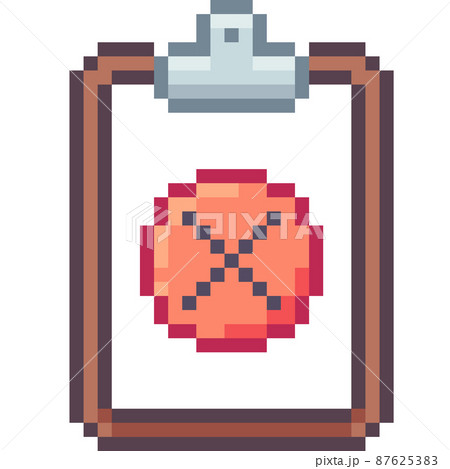 Reject. Pixel Art Business Icon 87625383