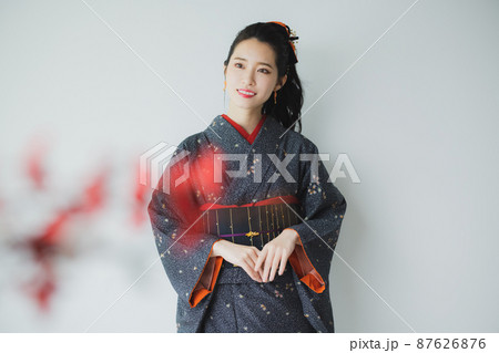 着物　黒の小紋 87626876