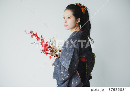 着物　黒の小紋 87626884