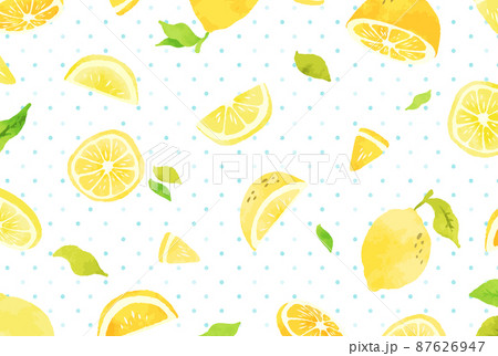 爽やかで綺麗なレモンの背景イラスト素材のイラスト素材